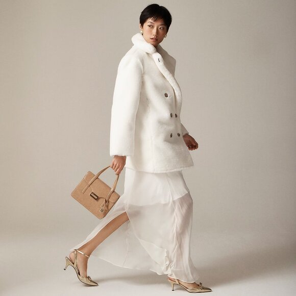 Faux Fur Peacoat - Picture 1 of 5